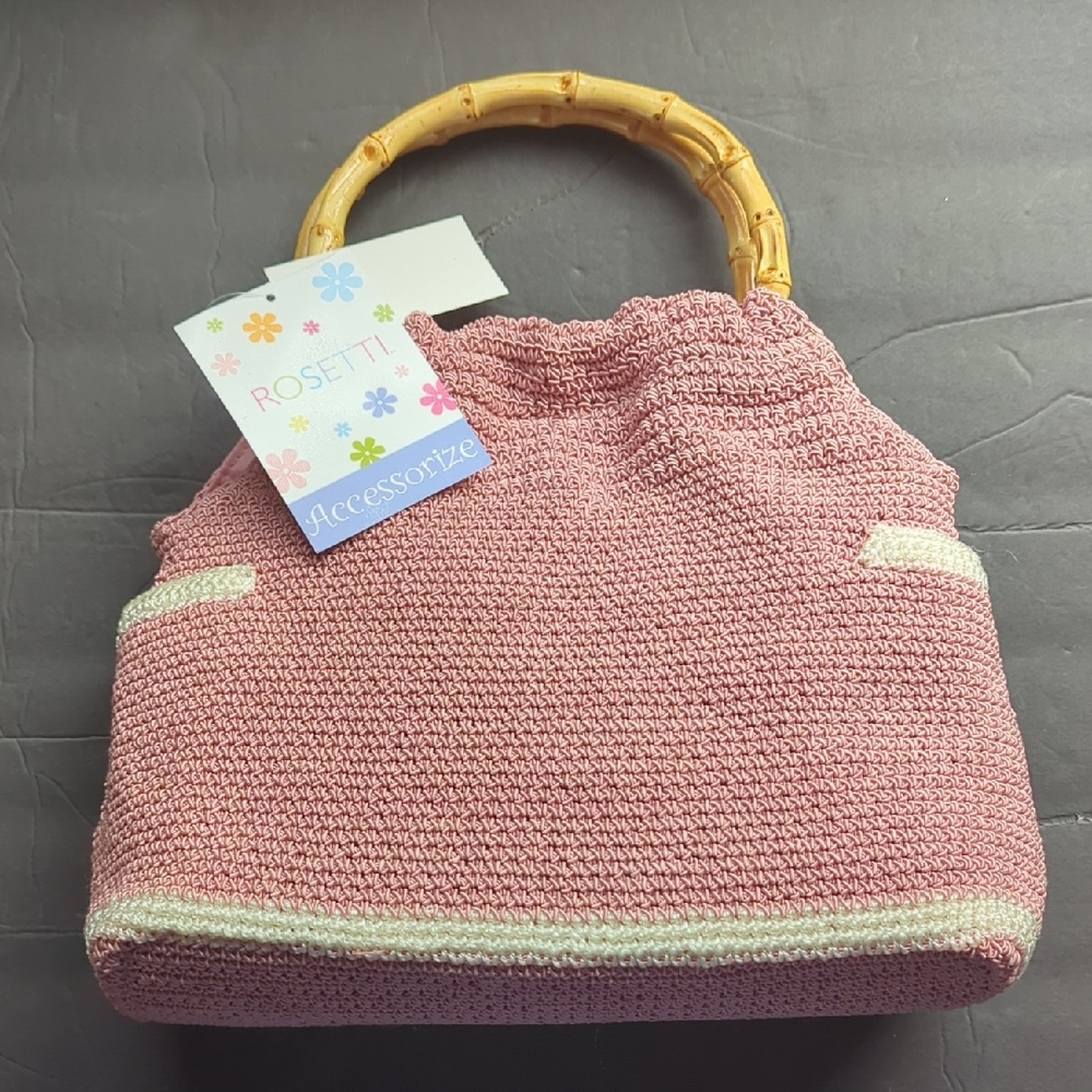 NWT Rosetti Pink Woven Handbag